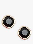 Jon Richard Jet Stone Clip-On Stud Earrings, Gold