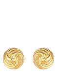 Jon Richard Vintage Inspired Knot Stud Clip-On Earrings, Gold