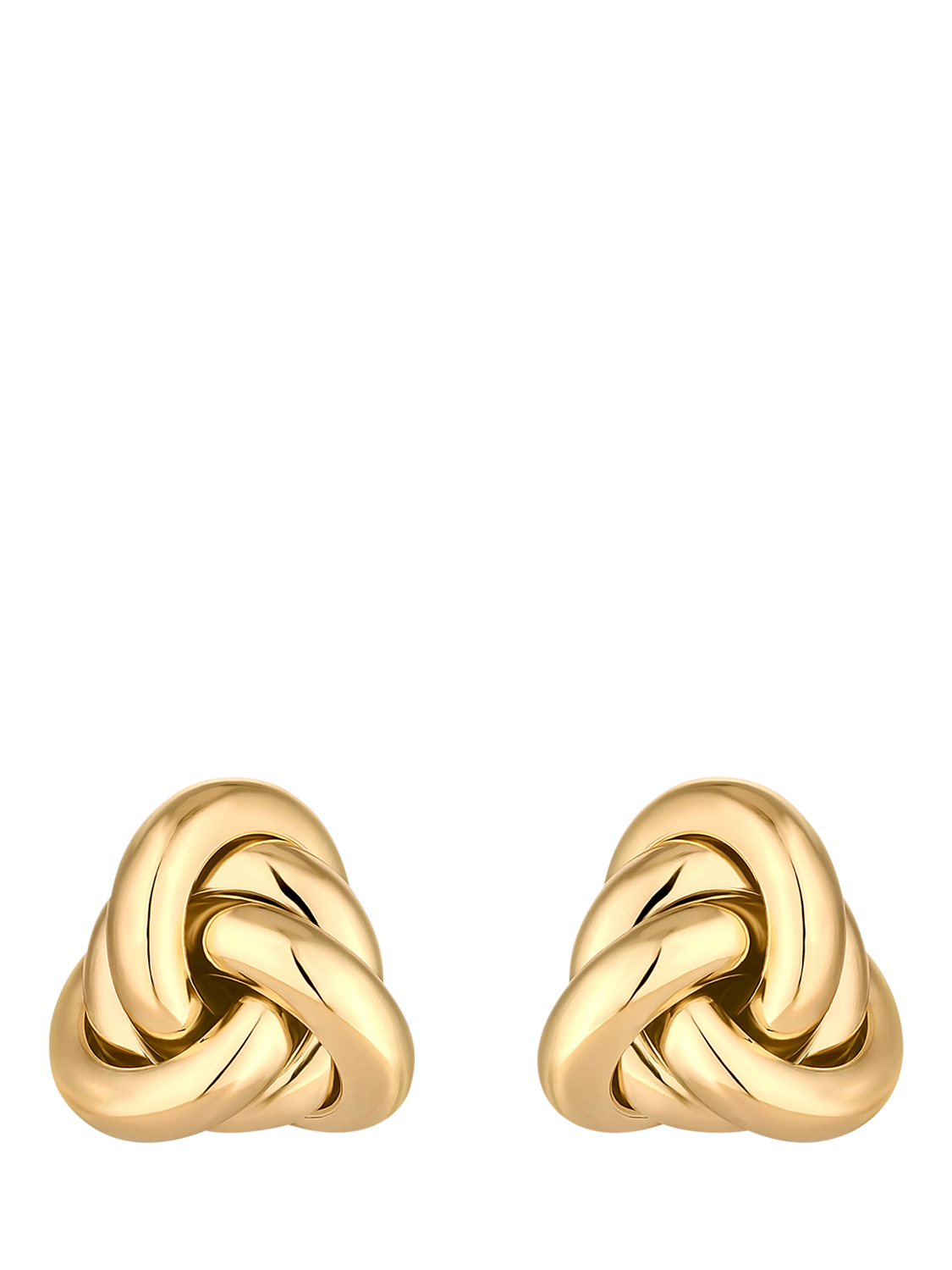 Product image 1 of 3, which shows Jon Richard Vintage Inspired Knot Stud Earrings, Gold