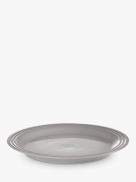 Le Creuset Stoneware Dinner Plate, 27cm, Mist Grey