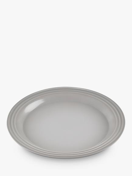Le Creuset Stoneware Dinner Plate, 27cm - view 2, Mist Grey