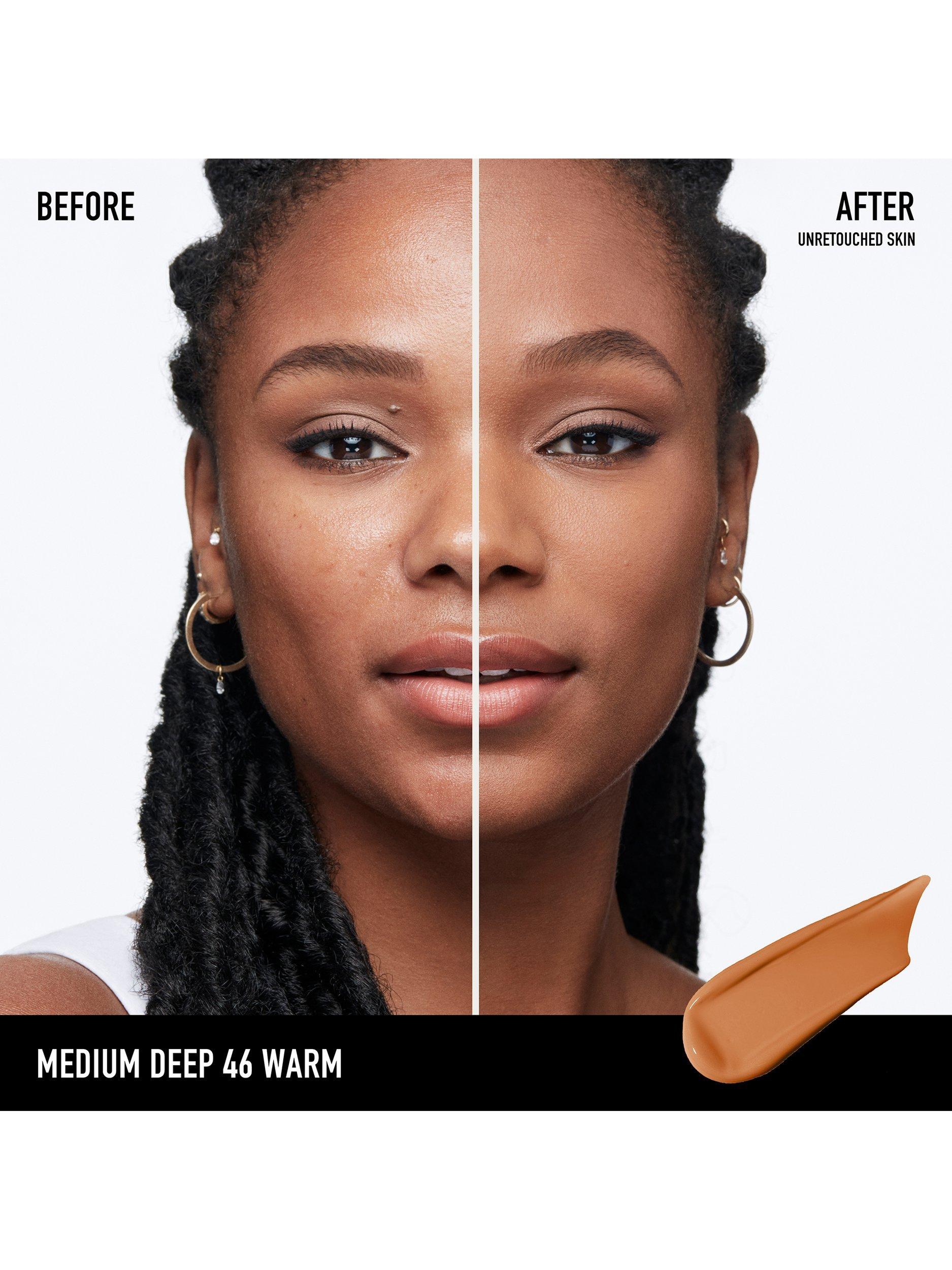 Product image 2 of 8, which shows bareMinerals BAREPRO™ 24HR Matte Comfort Liquid Foundation Mineral SPF20, Medium Deep 46 Warm