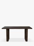John Lewis Albury Fixed Dining Table, Natural Edge, Solid Oak Dark Oil