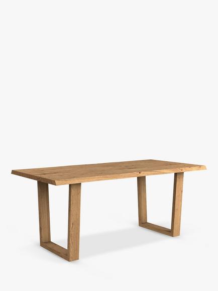 John Lewis Albury Fixed Dining Table, Natural Edge, Solid Oak Natural Oil, Oak