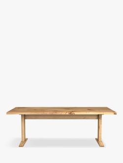John Lewis Lake Fixed Dining Table, Natural - view 2, Oak