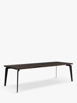 John Lewis Reigate Fixed Dining Table, Natural Edge, Solid Oak Dark Oil, Dark Oak