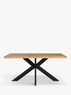 John Lewis Ripley Fixed Dining Table, Natural Edge, Solid Oak Natural Oil - view 2, Oak