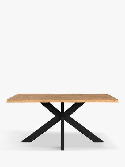 John Lewis Ripley Fixed Dining Table, Natural Edge, Solid Oak Natural Oil - view 2, Oak