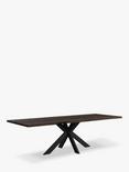 John Lewis Ripley Fixed Dining Table, Natural Edge, Solid Oak, Dark Oil