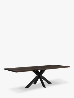 John Lewis Ripley Fixed Dining Table, Natural Edge, Solid Oak, Dark Oil, Dark Oak