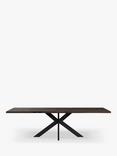 John Lewis Ripley Fixed Dining Table, Natural Edge, Solid Oak, Dark Oil