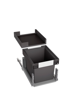 BLANCO SELECT II 40/1 Combi Under Counter Pull-Out Kitchen Bin, 30L, Dark Grey, 