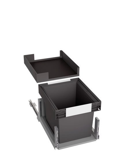 BLANCO SELECT II 40/1 Combi Under Counter Pull-Out Kitchen Bin, 30L, Dark Grey, 