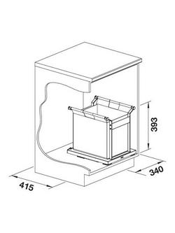 BLANCO Recycling Waste Universal XL Storage Bag, Dark Grey - view 2, 