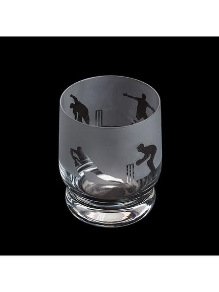 Dartington Crystal Aspect Cricket Etched Glass Tumbler, 350ml, Clear, Clear