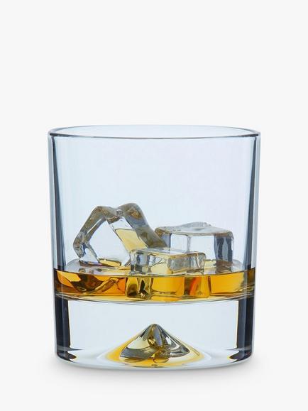 Dartington Crystal Dimple Double Old Fashioned Glass Tumbler, 285ml, Clear - view 2, Clear