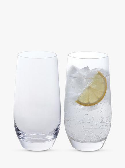 Dartington Crystal Wine & Bar Highball Glass, Set of 2, 450ml, Clear, Clear
