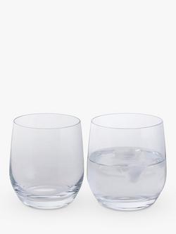 Dartington Crystal Wine & Bar Tumbler Glass, Set of 2, 370ml, Clear, Clear