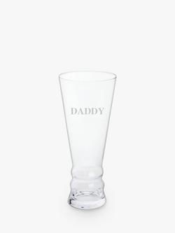Dartington Crystal Brew Craft Daddy Engraved Pilsner Lager Glass, 500ml, Clear, Clear