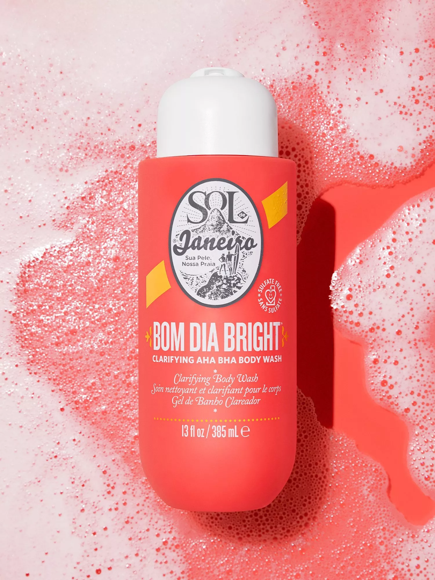 Sol de Janeiro Brazilian Bum Bum Cream with 62 fragrance mist bottle, styled on bright sunlit backdrop