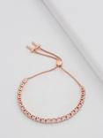 Ted Baker Melrah Crystal Adjustable Tennis Bracelet, Rose Gold