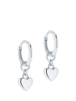 Ted Baker Harrye Tiny Heart Huggie Earrings, Silver
