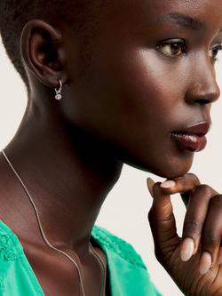 Ted Baker Sinalaa Crystal Huggie Earrings - view 2, Silver