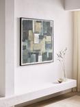 John Lewis 'Green Bricks' Textured Framed Canvas Print, 100 x 100cm, Green