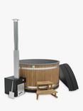 Kirami Family L Wood Fired CUBE Heater Hot Tub/Ice Bath, Thermowood, 6-8 Person