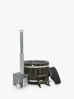 Kirami Family M Wood Fired MACU Heater Hot Tub/Ice Bath, Coal Black, 2-4 Person, Coal Black