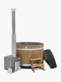 Kirami Family M Wood Fired MACU Heater Hot Tub/Ice Bath, Thermowood, 2-4 Person, Thermowood