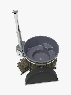 Kirami Hazy M Wood Fired MACU Heater Hot Tub/Ice Bath, Coal Black, 4-6 Person - view 2, Coal Black