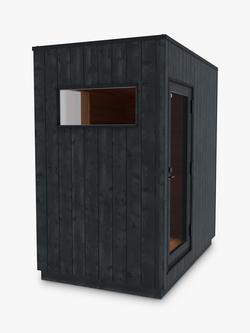 Kirami FinVision Misty Wood Panelled Changing Room, Black, Black