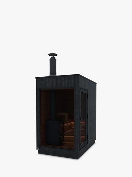 Kirami FinVision Wood-Fired Misty Sauna, Small, Black, Black