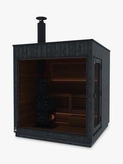 Kirami FinVision Wood-Fired Misty Sauna, Medium, Black, Black