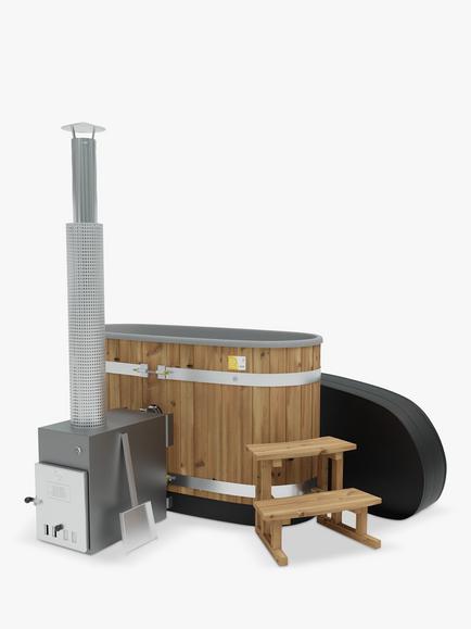 Kirami Tiny Wood Fired CULT Heater Hot Tub/Ice Bath, Thermowood, 2 Person, Natural