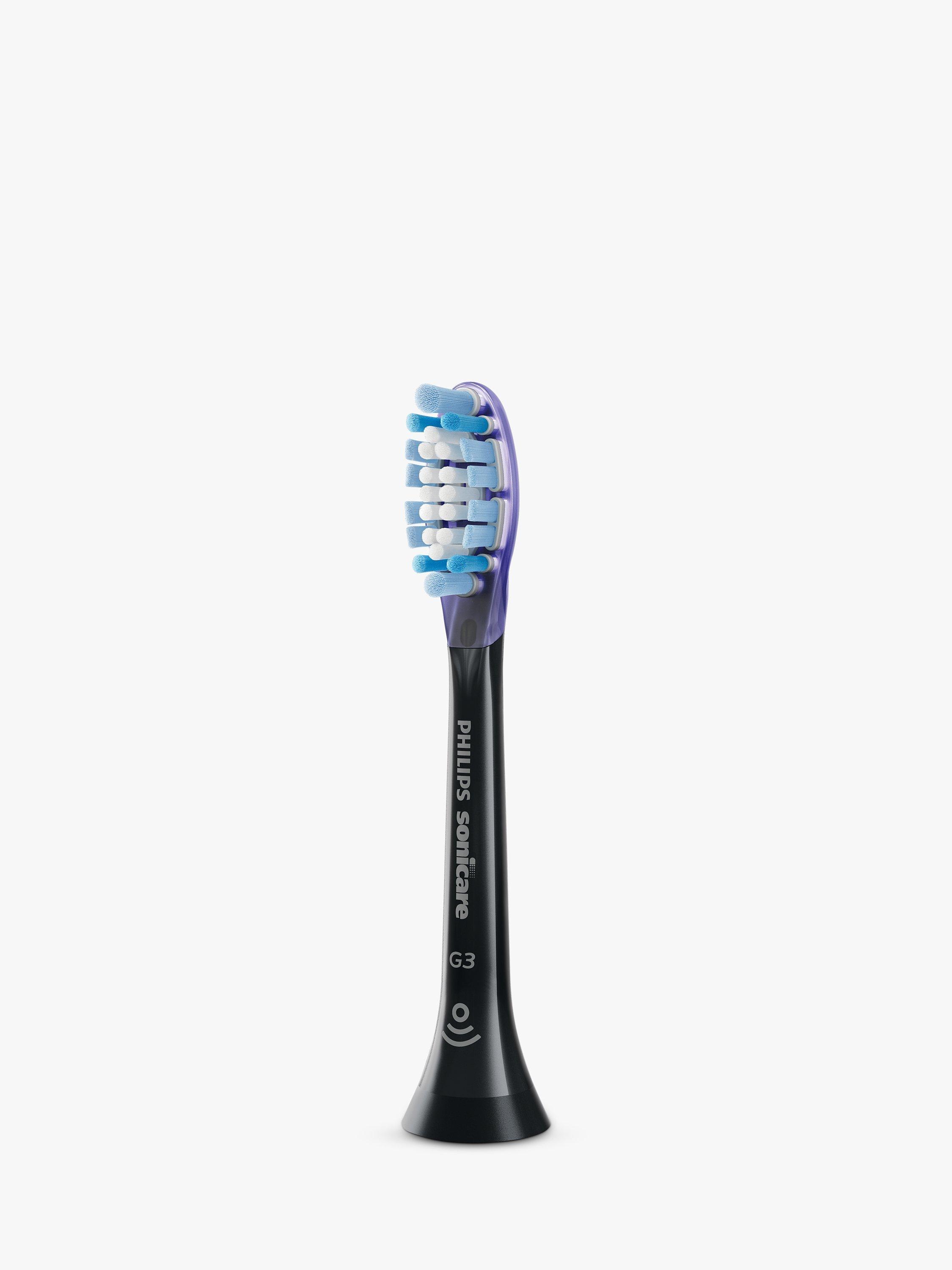 Product image 3 of 9, which shows Philips Sonicare HX9054/33 G3 Premium Gum Care Replacement Toothbrush Heads, Pack of 4, Black