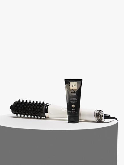 ghd Duet Blowdry Hair Dryer Brush, White, White