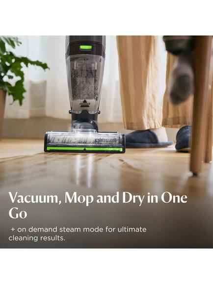 BISSELL CrossWave® HydroSteam™ Pet Select Vacuum Cleaner, Black/Silver/Lime - view 2, Black/Silver/Lime