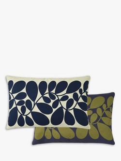 Orla Kiely Sycamore Stripe Cushion - view 2, Blue