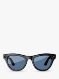 Ray-Ban Meta Skyler (Standard) Smart Glasses, Shiny Black, Clear to Blue Transition Lens