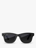 Ray-Ban Meta Wayfarer Glasses, Matte Black, Polarized Gradient Graphite Lens