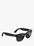 Ray-Ban Meta Wayfarer Glasses, Matte Black, Polarized Gradient Graphite Lens