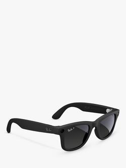 Ray-Ban Meta Wayfarer Glasses, Matte Black, Polarized Gradient Graphite Lens - view 2, Matte Black, Polarised Graphite Lens, L