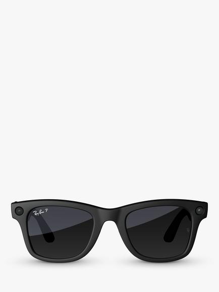 Ray-Ban Meta Wayfarer Glasses, Matte Black, Polarized Gradient Graphite Lens, Matte Black, Polarised Graphite Lens, M