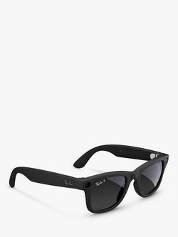 Ray-Ban Meta Wayfarer Glasses, Matte Black, Polarized Gradient Graphite Lens - view 2, Matte Black, Polarised Graphite Lens, M