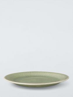 John Lewis Leckford Stoneware Salad Plate, 22cm, Green - view 2, Green