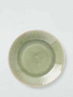 John Lewis Leckford Stoneware Side Plate, 16cm, Green, Green