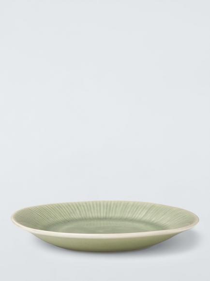 John Lewis Leckford Stoneware Side Plate, 16cm, Green - view 2, Green