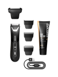 The Lawn Mower 5.0 Ultra Essentials Kit, Electric Body Hair Trimmer Shaving Set, Black